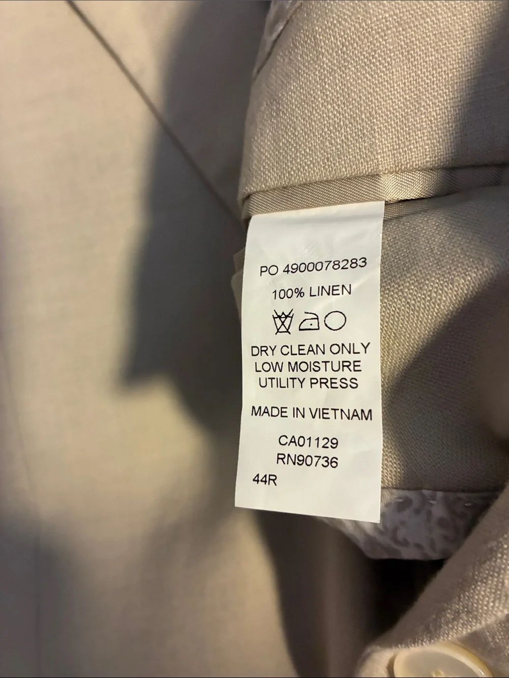 Light Beige Linen Blazer